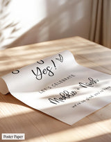 She Said Yes Engagement Party Sign | Boho Calligraphy Theme
