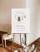 Boy Clothesline Baby Shower Welcome Sign | Boho Theme