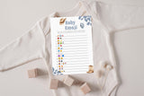 Emoji Pictionary Baby Shower Game | Blue Cowboy Western