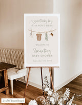 Baby Clothesline Shower Welcome Sign | Boho Gender Neutral