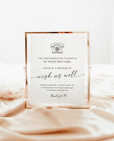 Telephone Guestbook Sign | Audio Modern Minimalist Wedding