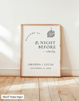 Rehearsal Dinner Welcome Sign | Disco Wedding M9