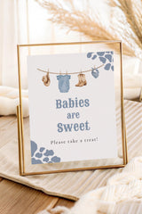 Babies are Sweet Baby Shower Sign 8x10 | Blue Cowboy Western