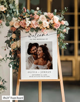 Wedding Welcome Sign | Personalized Photo | Modern Celebration
