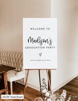 Graduation Party Welcome Sign | Photo Modern Minimalist