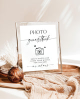 Wedding Photo Guestbook Sign | Modern Minimalist Guest Book
