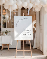 Minimalist Wedding Welcome Sign | Let's Get This Party Started