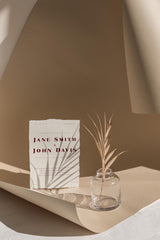Burgundy Wedding Invitation and Rsvp Set | Minimalist Cream Invite Envelopes