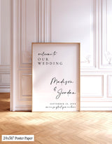 Welcome To Our Wedding Sign | Modern Minimalist