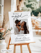 Engagement Party Welcome Sign | Personalized Photo | We're Engaged M9