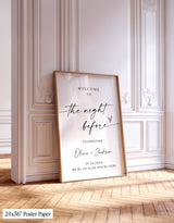 The Night Before Rehearsal Dinner Welcome Sign M9