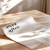 Happily Ever After Wedding Sign | Minimalist Modern Theme
