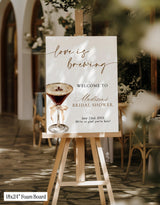 Love is Brewing Bridal Shower Welcome Sign | Espresso Martini Theme