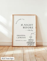 Champagne Tower Rehearsal Dinner Welcome Sign | The Night Before M9