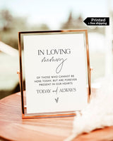 In Loving Memory Wedding Sign | Modern Minimalist Memorial Table M7