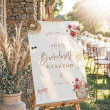 Floral Bachelorette Welcome Sign | Wine Country Bachelorette Weekend Poster