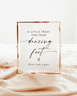Dancing Feet Sign | Minimalist Wedding Treat for Your Feet Sign