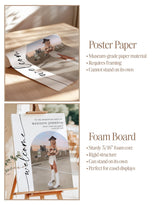 Graduation Party Welcome Sign | Personalized Photo Modern Minimalist M9