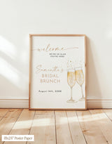Champagne Bridal Shower Welcome Sign | Boho Brunch Bubbly