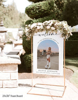 Graduation Party Welcome Sign | Custom Photo Modern Minimalist M9