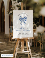 Something Blue Before I Do Bridal Shower Welcome Sign | Bow