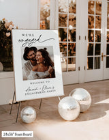 Engagement Party Welcome Sign | Personalized Photo | We're Engaged M9