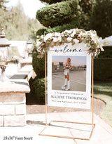 Graduation Party Welcome Sign | Modern Minimalist Photo M9