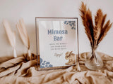 Mimosa Bar Baby Shower Sign 8x10 | Blue Cowboy Western