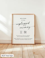 Unplugged Ceremony Wedding Sign | Modern Minimalist Elegant