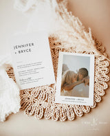 Modern Wedding Invitation with Envelopes | Minimalist Photo Wedding Invite 5x7