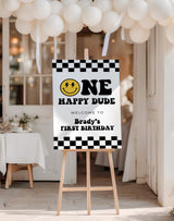 One Happy Dude Birthday Welcome Sign | Baby Boy First Birthday