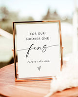 Wedding Fan Sign | Our Number One Fans