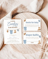 Cowboy Baby Shower Invitation Suite | Blue Rodeo Clothesline Theme