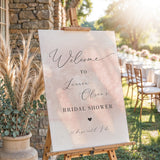 Blush Watercolor Bridal Shower Welcome Sign | Pink Bridal Shower Welcome Poster
