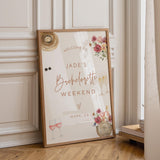 Floral Bachelorette Welcome Sign | Wine Country Bachelorette Weekend Poster