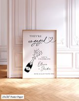 Champagne Bottle Engagement Party Welcome Sign M9