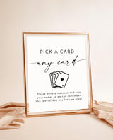 Playing Card Guestbook Sign | Minimalist Wedding Guest Book