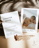 Modern Wedding Invitation with Envelopes | Minimalist Photo Wedding Invite 5x7