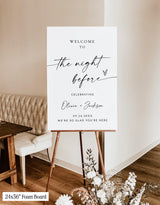 The Night Before Rehearsal Dinner Welcome Sign M9
