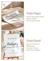 Graduation Party Welcome Sign | Photo Modern Minimalist