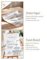 Champagne Tower Rehearsal Dinner Welcome Sign M9