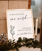 Wedding Memorial Sign | If We Just Had One Wish Table Sign