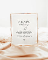In Loving Memory Wedding Sign | Modern Minimalist Memorial Table M7