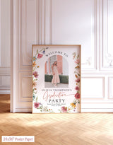 Wildflower Graduation Party Welcome Sign | Personalized Photo W1