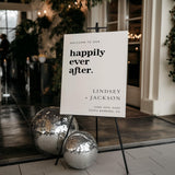 Happily Ever After Wedding Sign | Minimalist Modern Theme