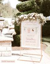 Girl Clothesline Baby Shower Welcome Sign | Sweet Baby Poster