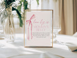 How Big Is Mommys Belly Game Baby Shower Game Sign | Pink Bow