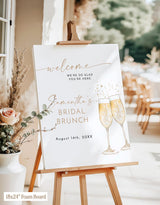 Champagne Bridal Shower Welcome Sign | Boho Brunch Bubbly