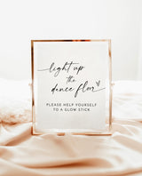 Glow Stick Sign | Wedding Sticks Minimalist Send