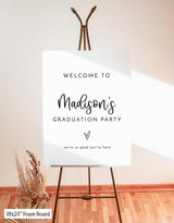 Graduation Party Welcome Sign | Photo Modern Minimalist